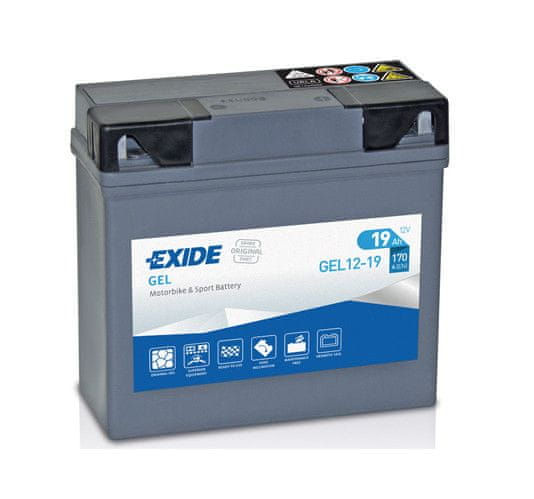 Exide | Motobaterie EXIDE GEL12-19 12V 19Ah 170A (51913 BMV)