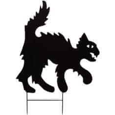 Europalms Kovová silueta kočky, černá, 67 cm