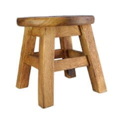 Dárky z Thajska Dřevěná stolička - TRAKTOR ZELENÝ