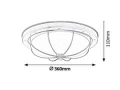 Rabalux Rabalux stropní svítidlo Sudan E27 2x MAX 40W bronzová 7995