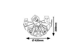 Rabalux Rabalux dětské stropní svítidlo Birdy E14 3x MAX 40W vícebarevná 6389
