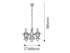 Rabalux Rabalux lustr Enna E14 3x MAX 40W černá 7860