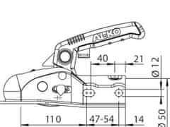 AL-KO Kloub AK 161 + Soft Dock, 1600 kg / 50 mm, AL-KO