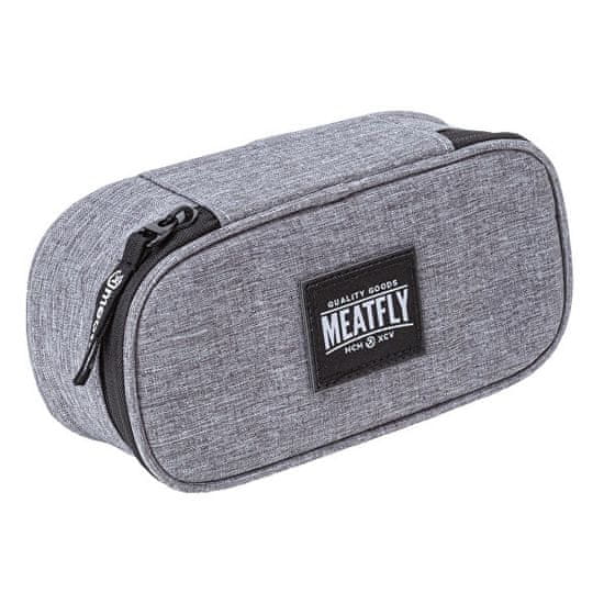 MEATFLY Penál Pencil Case L Heather Grey