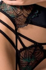 Passion Černá souprava sexy dámského prádla Passion FLORIS SET S/M