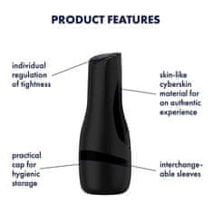 Satisfyer Satisfyer Men Classic Black masturbátor pro muže 26 cm