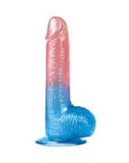 Lovetoy Lovetoy Dazzle Studs 7.5" (19 cm), rovné dvoubarevné dildo s přísavkou