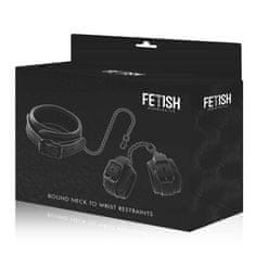 FETISH SUBMISSIVE Silný obojek s poutama Fetish Submissive COLLAR AND HANDCUFFS