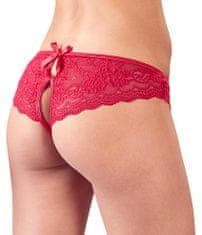 Cottelli Collection Dámské kalhotky Cottelli krajkové s mašličkou červené S