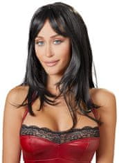 Cottelli Collection Cottelli Wig Long Black, černá paruka s rovnými vlasy 50 cm