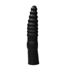 All Black All Black Dildo 34 cm, masivní žebrovaný kolík s průměrem 6,5 cm