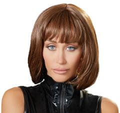 Cottelli Collection Cottelli Wig Bob Chin-long Brown, hnědá paruka krátký účes 28 cm