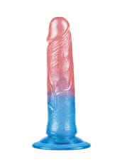 Lovetoy Lovetoy Dazzle Studs 7" (17.5 cm), rovné dvoubarevné dildo s přísavkou