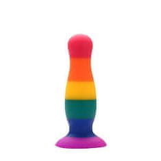 Dreamtoys Duhový pride anální kolík COLORFUL LOVE střední silikonový 12,5x3,5 cm