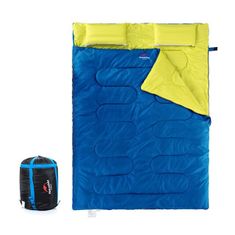 Naturehike spací pytel pro 2 osoby 2400g - modrá/zelená