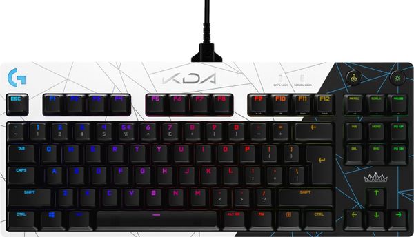 Logitech G Pro, GX Brown, K/DA, US (920-010077) herní drátová programovatelné funkční klávesy US rozložení