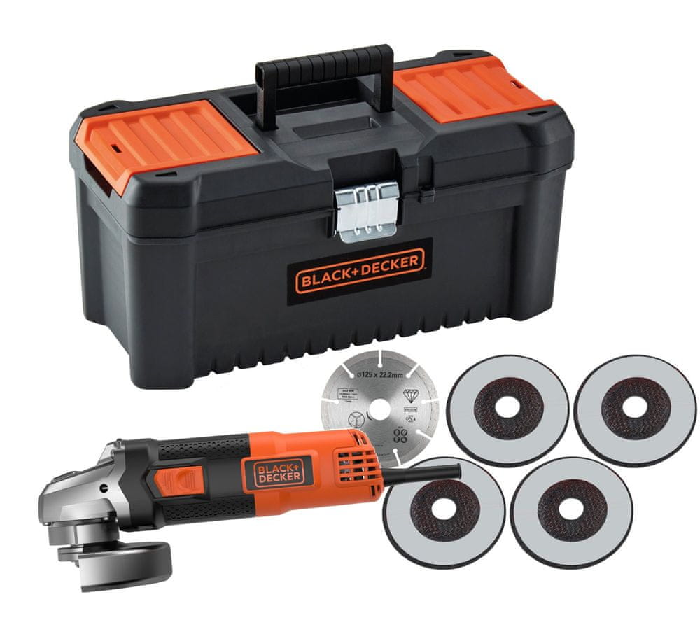 Black+Decker úhlová bruska BEG220KA5-QS 900W 125mm