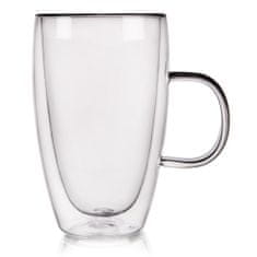 KINGHoff Termo sklenice na latté s dvojitou stěnou o objemu 430 ml