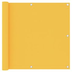 Greatstore Balkónová zástěna žlutá 90 x 500 cm oxfordská látka