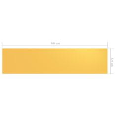 Greatstore Balkónová zástěna žlutá 120 x 500 cm oxfordská látka