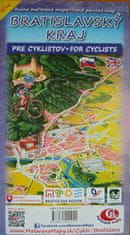 Bratislavský kraj - Ručne maľovaná mapa pre cyklistov Hand painted map for cyclists