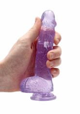 Shots Toys Shots REALROCK Realistic Dildo with Balls Purple 15 cm