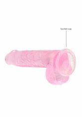 Shots Toys Shots REALROCK Realistic Dildo with Balls Pink 15 cm