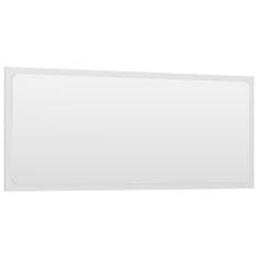 Vidaxl Koupelnové zrcadlo bílé vysoký lesk 90x1,5x37 cm dřevotříska