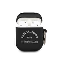 Karl Lagerfeld Karl Lagerfeld Rue St Guillaume Silikonové Pouzdro pro Airpods 1/2 Black