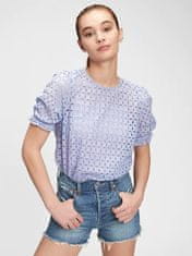 Gap Top eyelet puff sleeve S