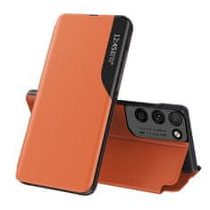 IZMAEL Elegantní knižkové pouzdro View Case pro Samsung Galaxy S21 Ultra 5G - Oranžová KP10879