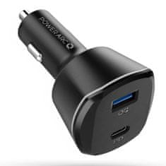 Spigen Powerarc USB / USB-C autonabíječka QC PD 30W, černá