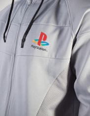 CurePink Pánská mikina Playstation: One Technical (S) šedá bavlna