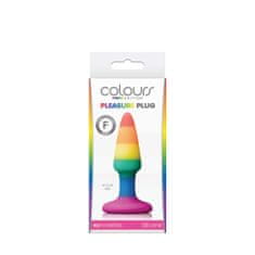 NS Novelties Colours Pride Pleasure Plug Mini (Rainbow), duhový anální kolíček 8,9 x 2,5 cm