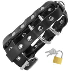 Darkness Darkness Leather Chastity Cage, klec na penis z veganské kůže