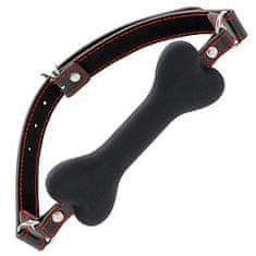 Darkness Darkness Bone Gag Silicone Black, černý roubík ve tvaru psí kosti 14,8 x 2,5 cm