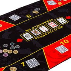 Greatstore Skládací pokerová podložka, červená/černá, 160 x 80 cm