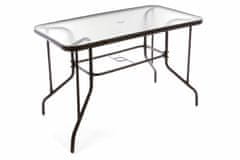 Greatstore Zahradní polyratanový set - 4 židle a skleněný stůl