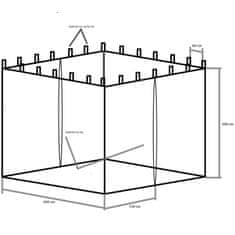 Greatstore Moskytiéra pro zahradní stan INSTENT 3 x 3 m - černá