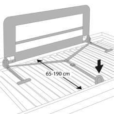 shumee Dětská zábrana na postel, 150 cm, růžová