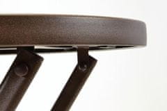 shumee Zahradní bistro stolek skleněný se sklopnou deskou - hnědý