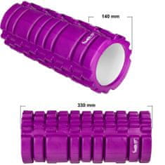 Greatstore Posilovací masážní válec - FITNESS ROLLER MOVIT fialová