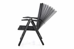 shumee Skládací zahradní hliníková židle - černá