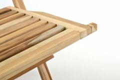 Greatstore Sada 2 ks zahradní židle skládací DIVERO &quot;Hantown&quot; z masivního týkového dřeva
