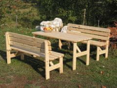Greatstore Zahradní dřevěný stůl VIKING - 150 cm