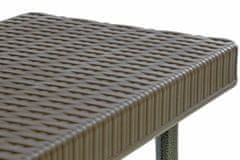 Greatstore Skládací zahradní lavice - hnědý ratanový design 180x25 cm