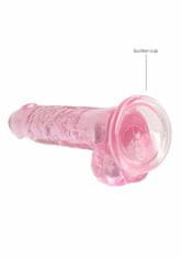 Shots Toys Shots REALROCK Realistic Dildo with Balls Pink 17 cm