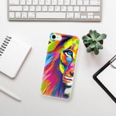 iSaprio Silikonové pouzdro - Rainbow Lion pro Apple iPhone SE 2020