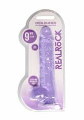 Shots Toys Shots REALROCK Realistic Dildo with Balls Purple 22 cm