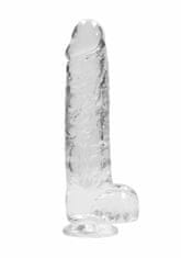 Shots Toys Shots REALROCK Realistic Dildo with Balls Transparent 22 cm